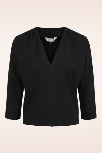 Banned Retro - Elsie jersey top in zwart