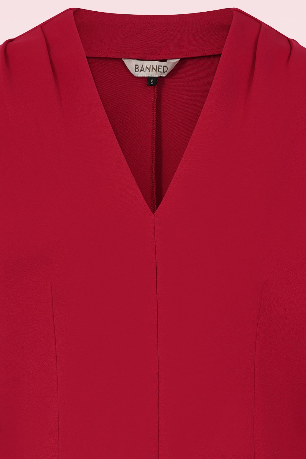 Banned Retro - Elsie jersey top in bordeauxrood  2