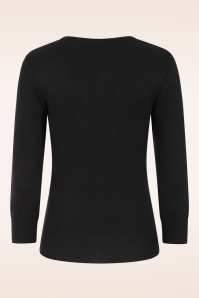 Banned Retro - Mystic Nights gebreide trui in zwart 4