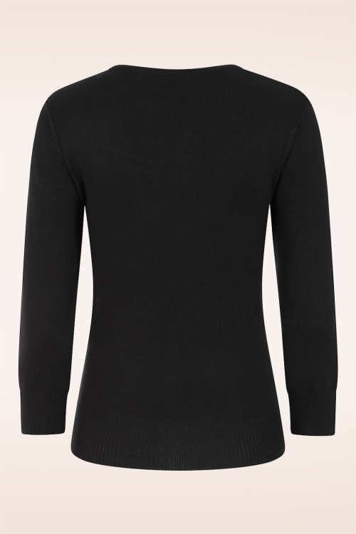 Banned Retro - Mystic Nights gebreide trui in zwart 4