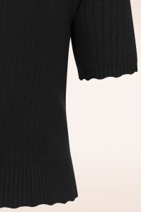 Banned Retro - Hallie gebreide trui in zwart  2