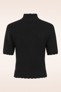 Banned Retro - Hallie gebreide trui in zwart  4