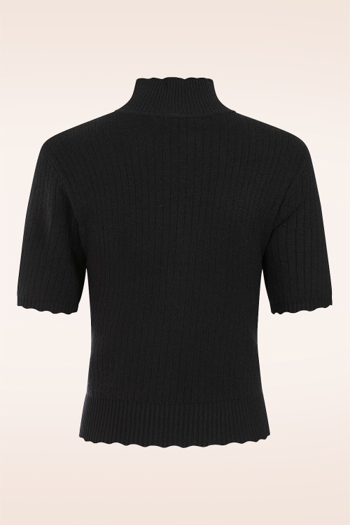 Banned Retro - Hallie gebreide trui in zwart  4