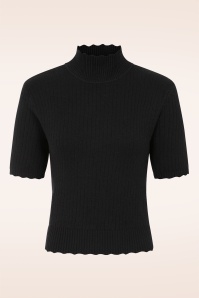 Banned Retro - Hallie gebreide trui in zwart 