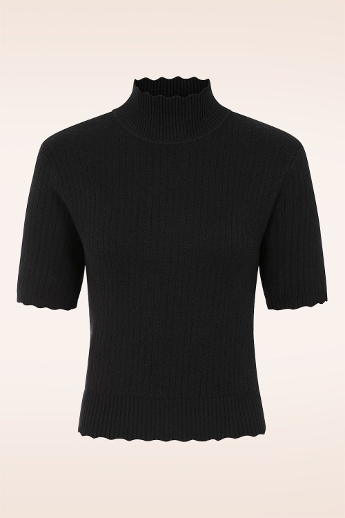 Banned Retro - Hallie gebreide trui in zwart 