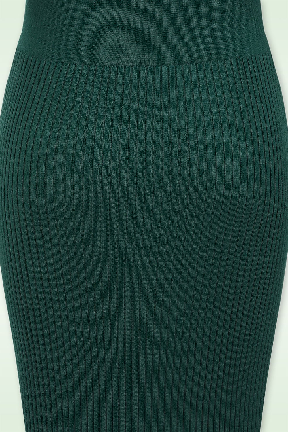 Banned Retro - Kelsey gebreide A-lijn jurk in groen 3