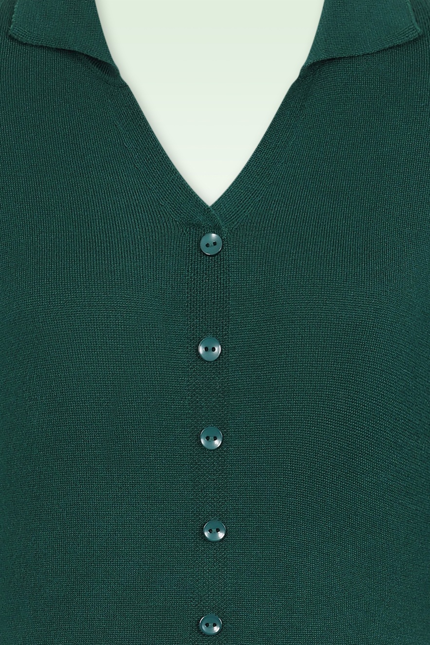 Banned Retro - Kelsey gebreide A-lijn jurk in groen 2