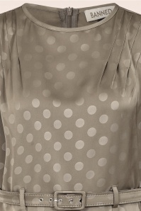 Banned Retro - Selah Satin midi jurk in champagnebruin 3