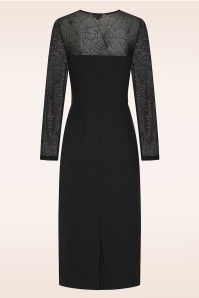 Banned Retro - Web of Desire pencil jurk in zwart 3