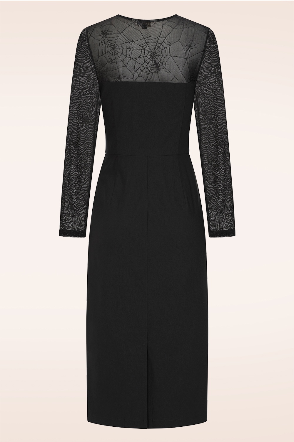 Banned Retro - Web of Desire pencil jurk in zwart 3