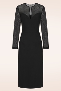 Banned Retro - Web of Desire pencil jurk in zwart