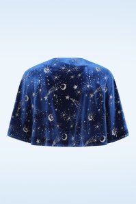 Banned Retro - Moonlit Enchantress fluwelen maxi jurk in middernachtblauw 8