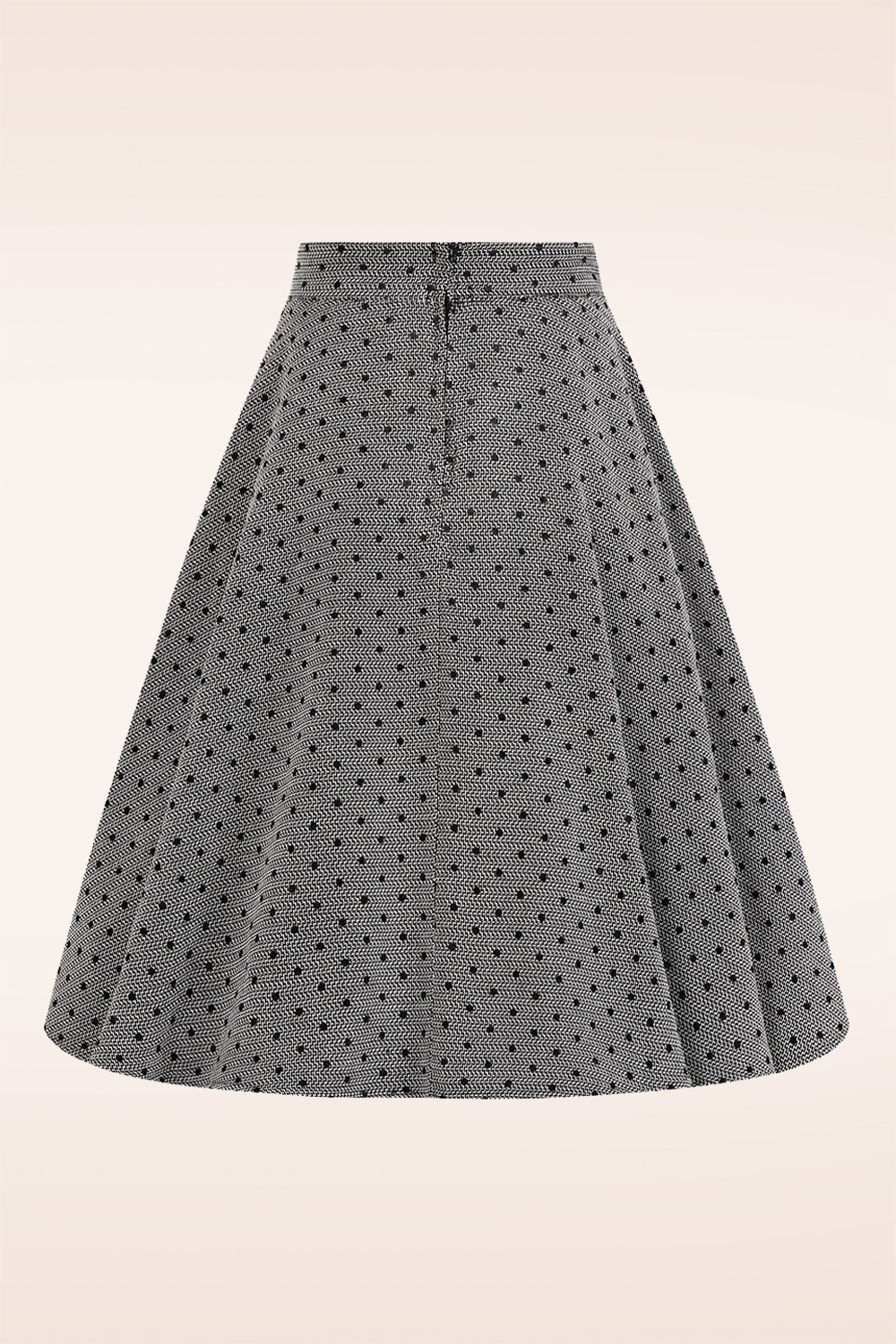 Banned Retro - Polly Polkadot swing rok in zwart en wit 3