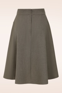 Banned Retro - Elenora swing rok in bruin 3