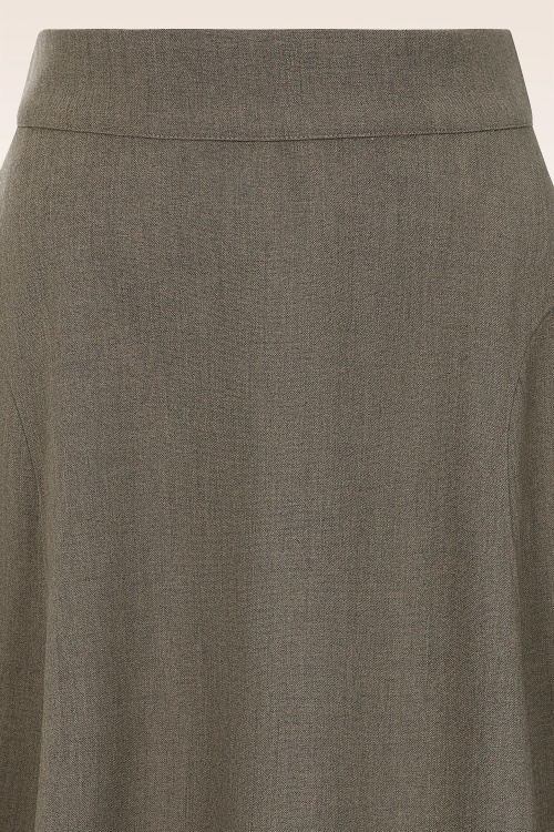 Banned Retro - Elenora swing rok in bruin 2