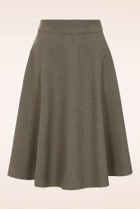 Banned Retro - Elenora swing rok in bruin