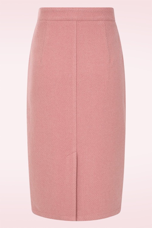 Banned Retro - Jacky pencil rok in poederroze 2