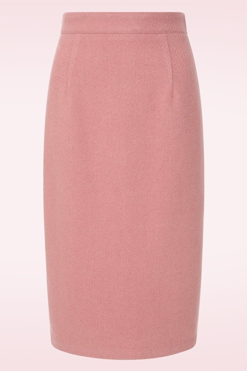 Banned Retro - Jacky pencil rok in poederroze