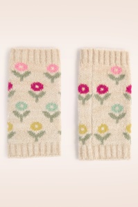 Powder - Willow Ditsy Flower polswarmers in crème 2