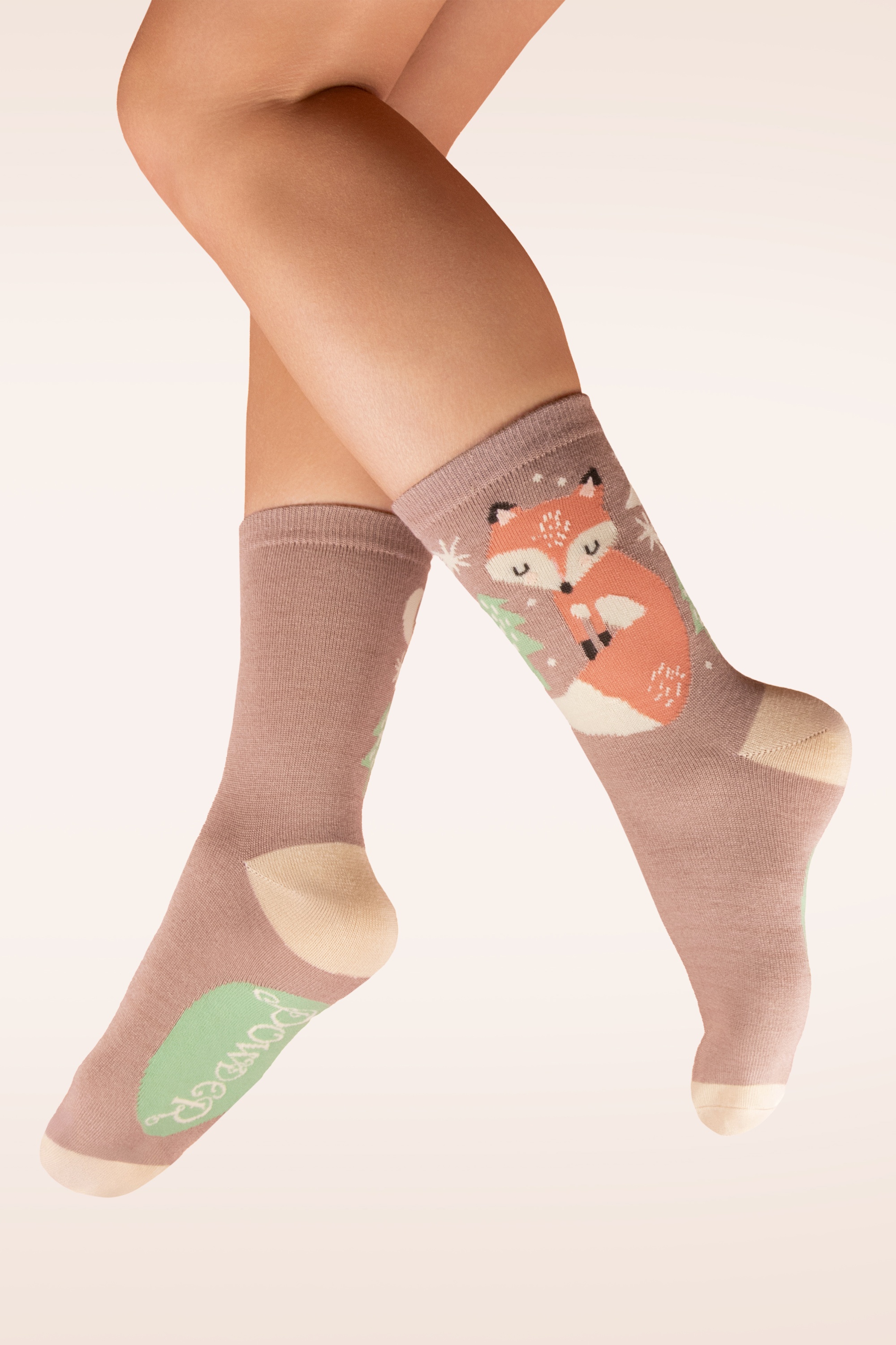 Powder - Scandi Fox sokken in mokka