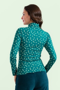 LaLamour - Ruby dots top in teal 3
