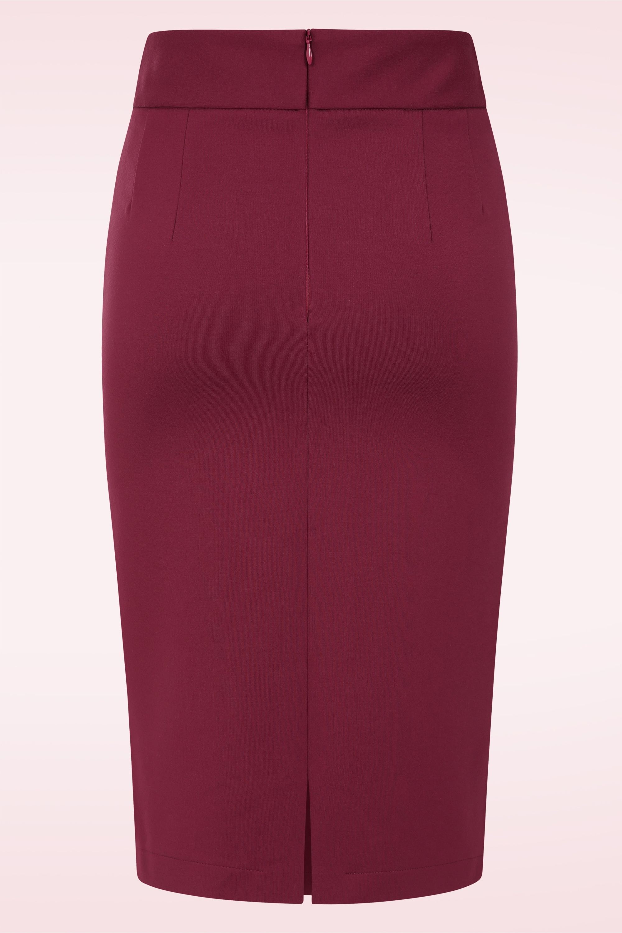 Very Cherry - Klassieke pencil rok in bordeauxrood 3