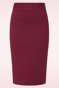 Very Cherry - Klassieke pencil rok in bordeauxrood