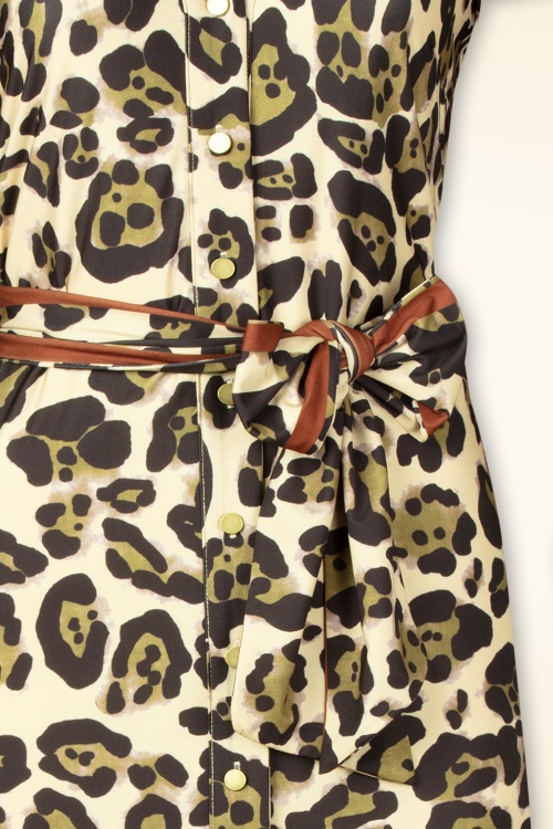 K-Design - Lori Button Down maxi jurk in luipaard 2
