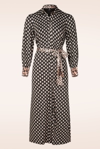 K-Design - Steffi Button Down maxi jurk in zwart