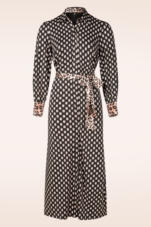 K-Design - Steffi Button Down maxi jurk in zwart