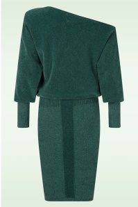 K-Design - Melina Off Shoulder soft jurk in june bug groen 3