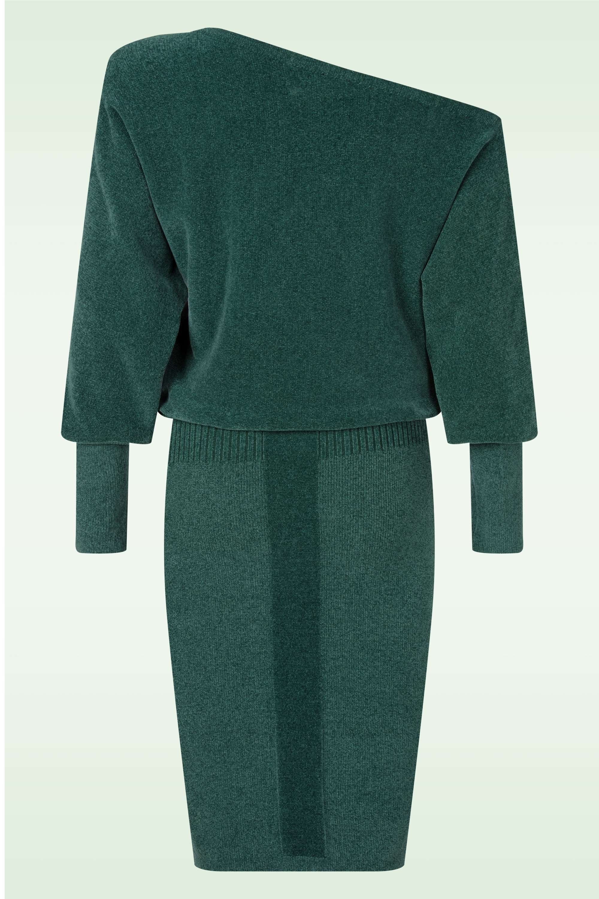 K-Design - Melina Off Shoulder soft jurk in june bug groen 3