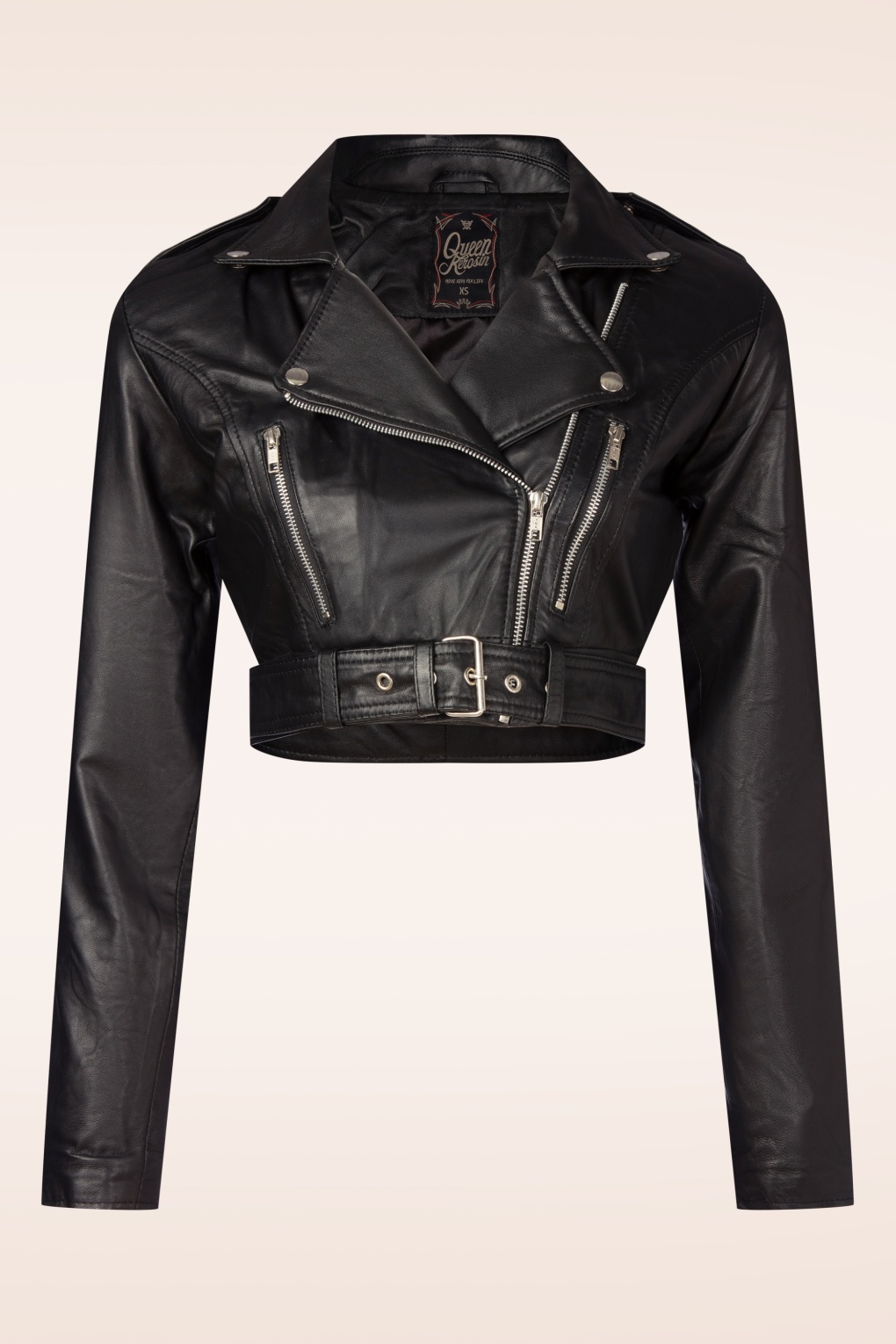 Rosen Kreuz cropped belt leather jacket 【公式通販】 Rosen Kreuz cropped belt leather jacket 【公式通販】