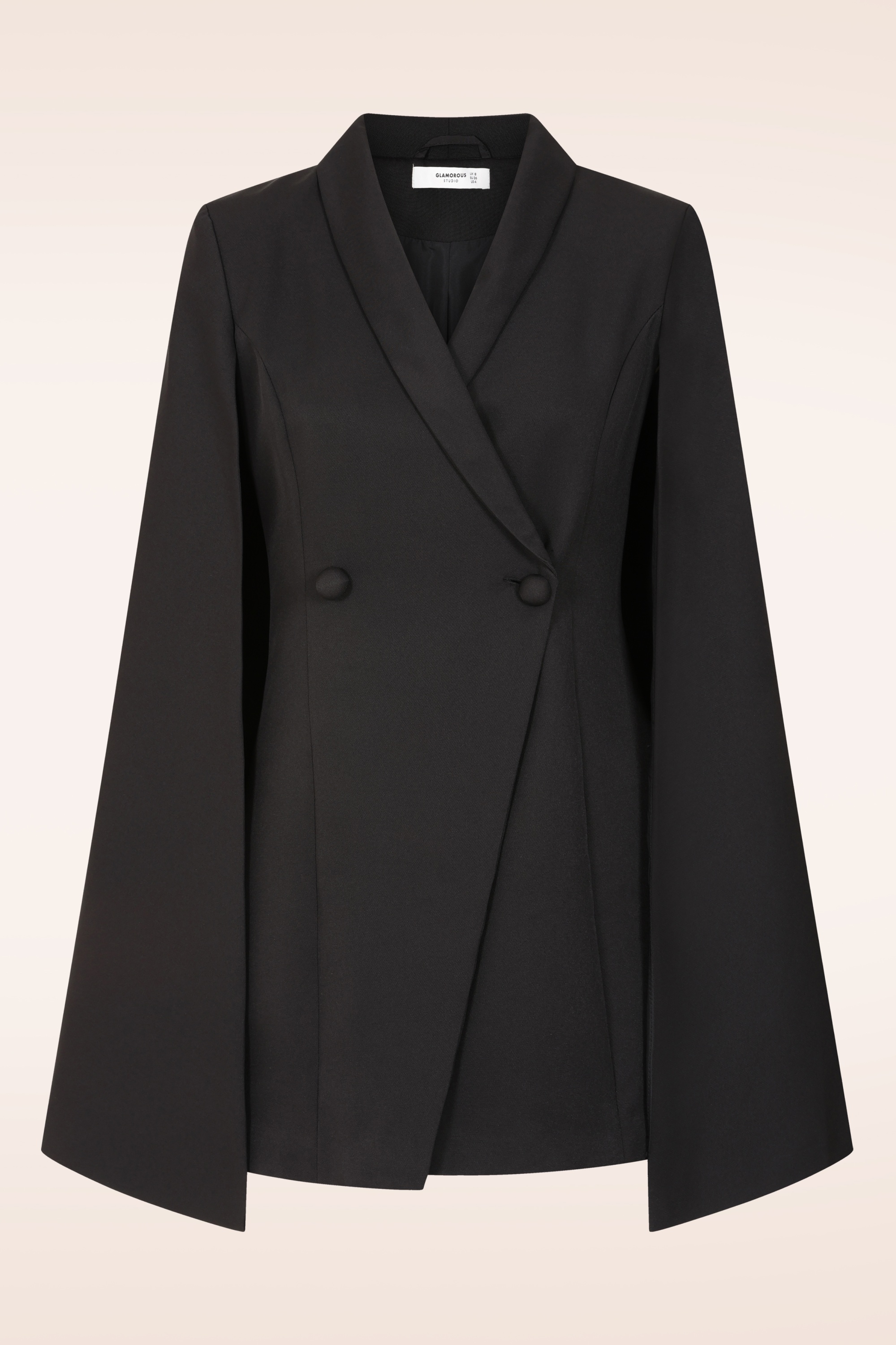 Glamorous - Kerri Blazer Cape jurk in zwart