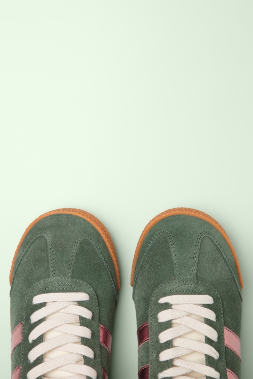 Gola - Gola Elan suède sneakers in groen 2