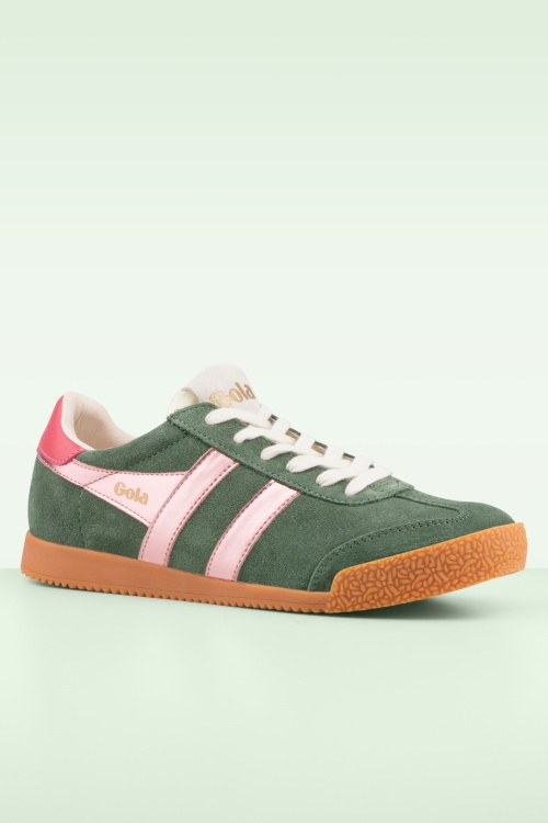 Gola - Gola Elan suède sneakers in groen 3