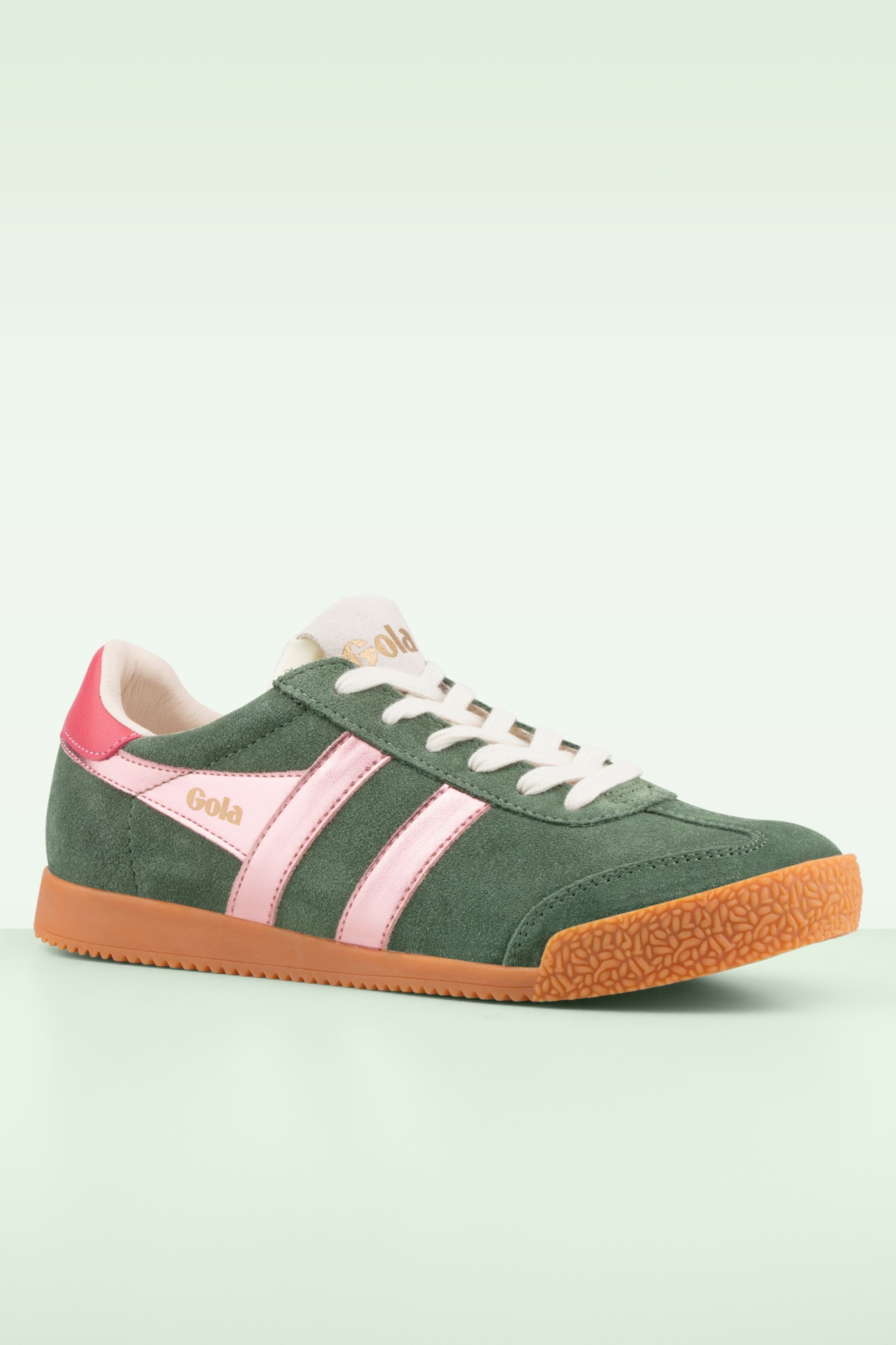 Gola - Gola Elan suède sneakers in groen 3