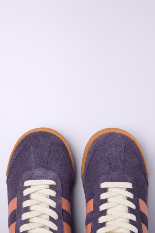 Gola - Gola Elan suède sneakers in pruimpaars 2