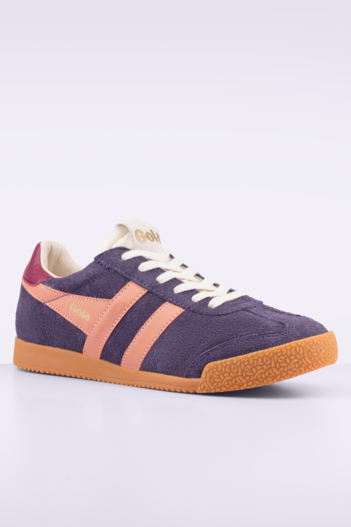 Gola - Gola Elan suède sneakers in pruimpaars 3