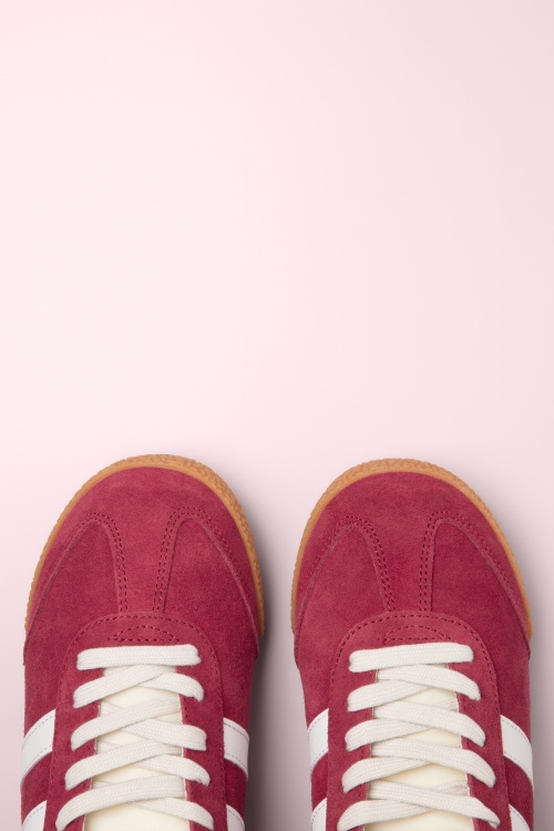 Gola - Gola Elan suède sneakers in rood 2
