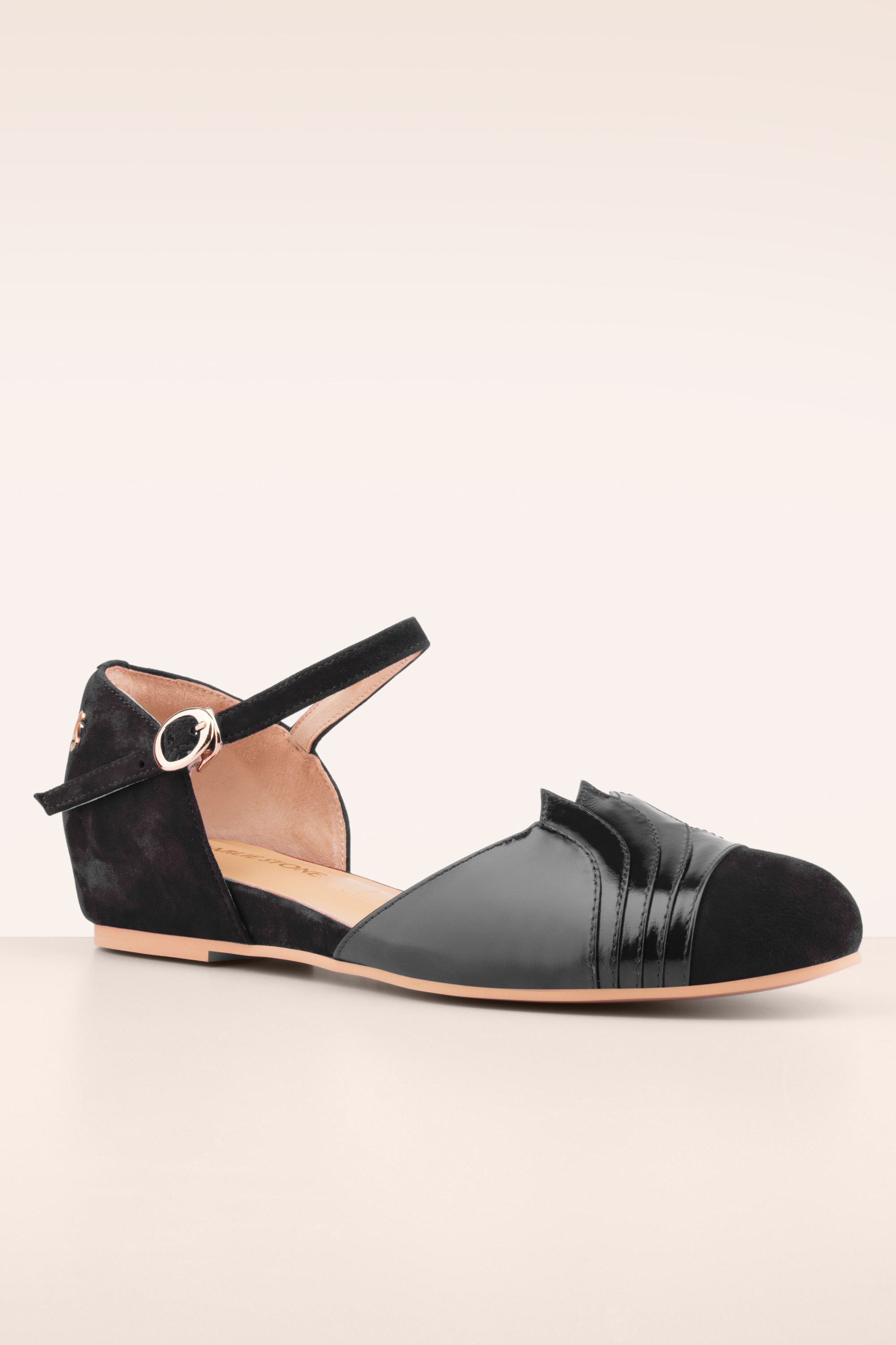 Charlie Stone - New York ballerina flats in zwart 3