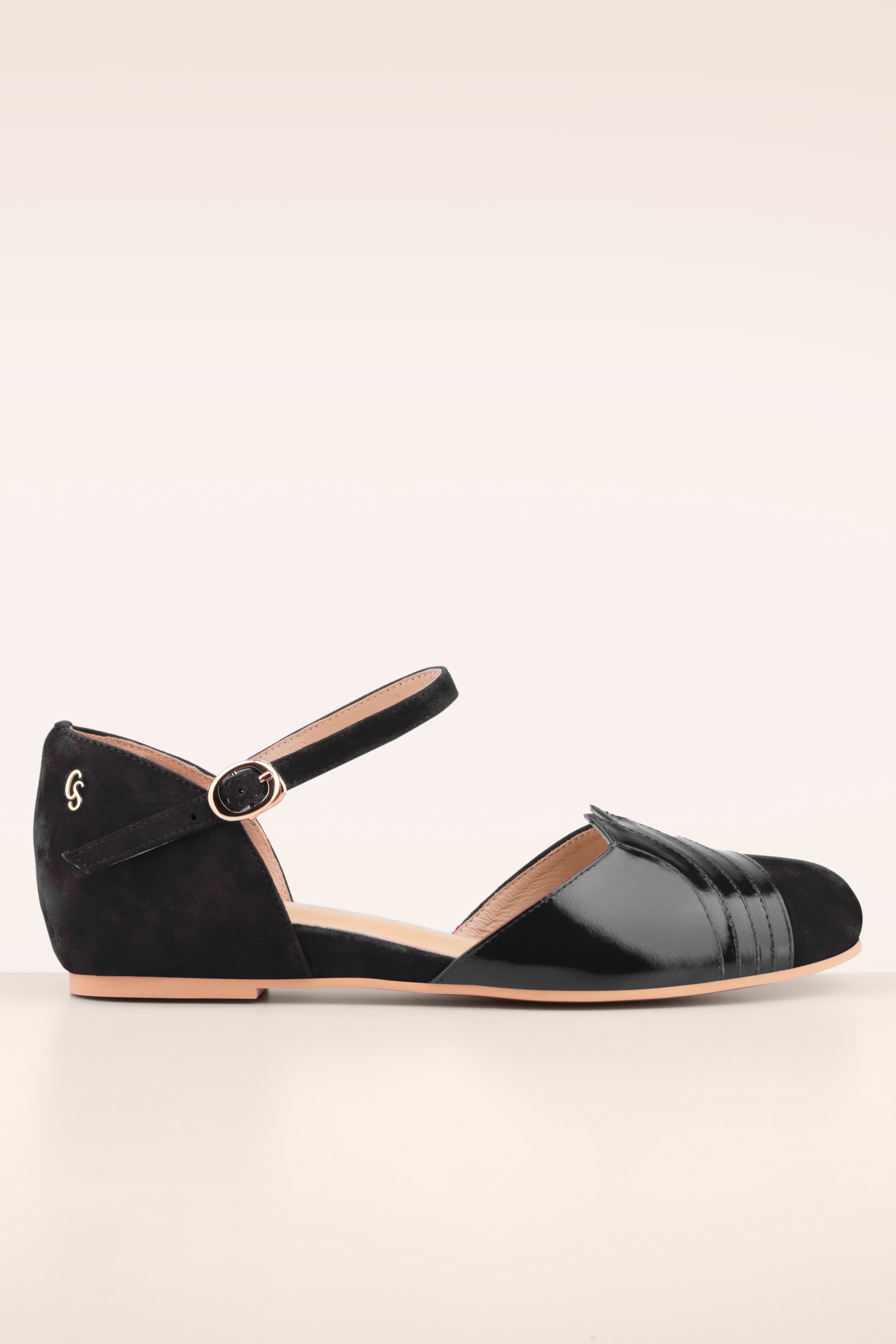 Charlie Stone - New York ballerina flats in zwart
