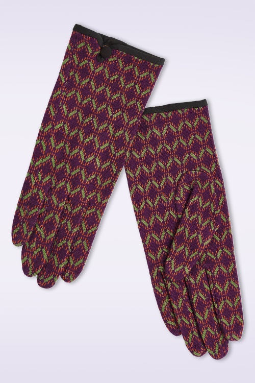 King Louie - Gato handschoenen in bordeaux rood