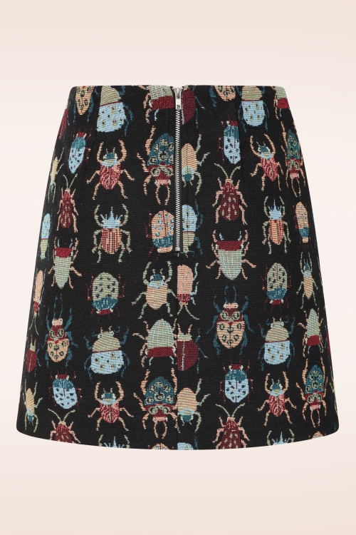 Louche - Aubin Beetlejuice Jacquard mini rok in multi 3