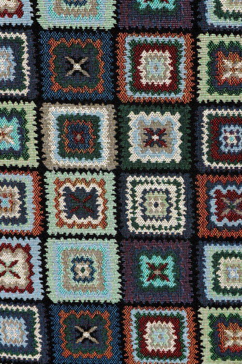 Louche - Aubin 70s Patch Jacquard mini rok in multi 2