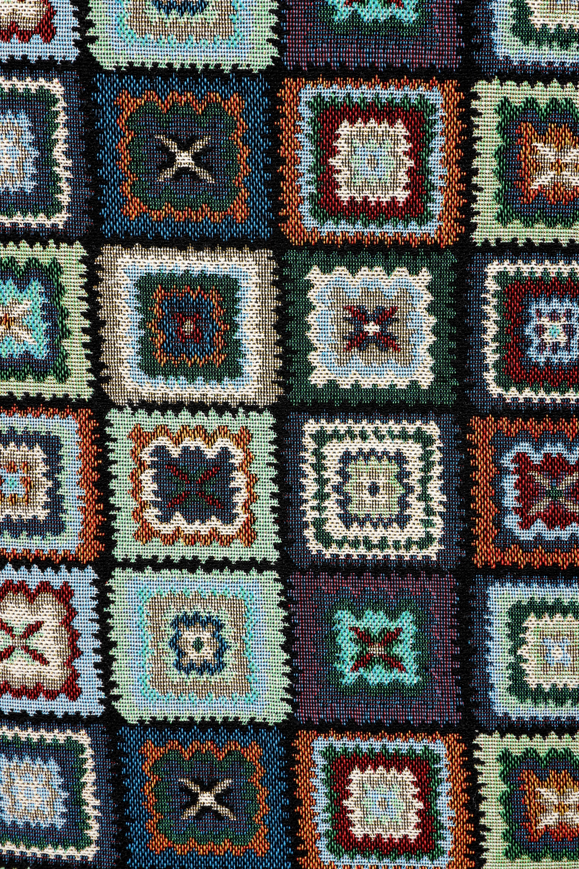 Louche - Aubin 70s Patch Jacquard mini rok in multi 2