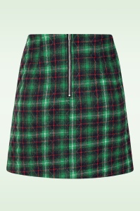 Louche - Aubin Winter Check mini rok in groen 4