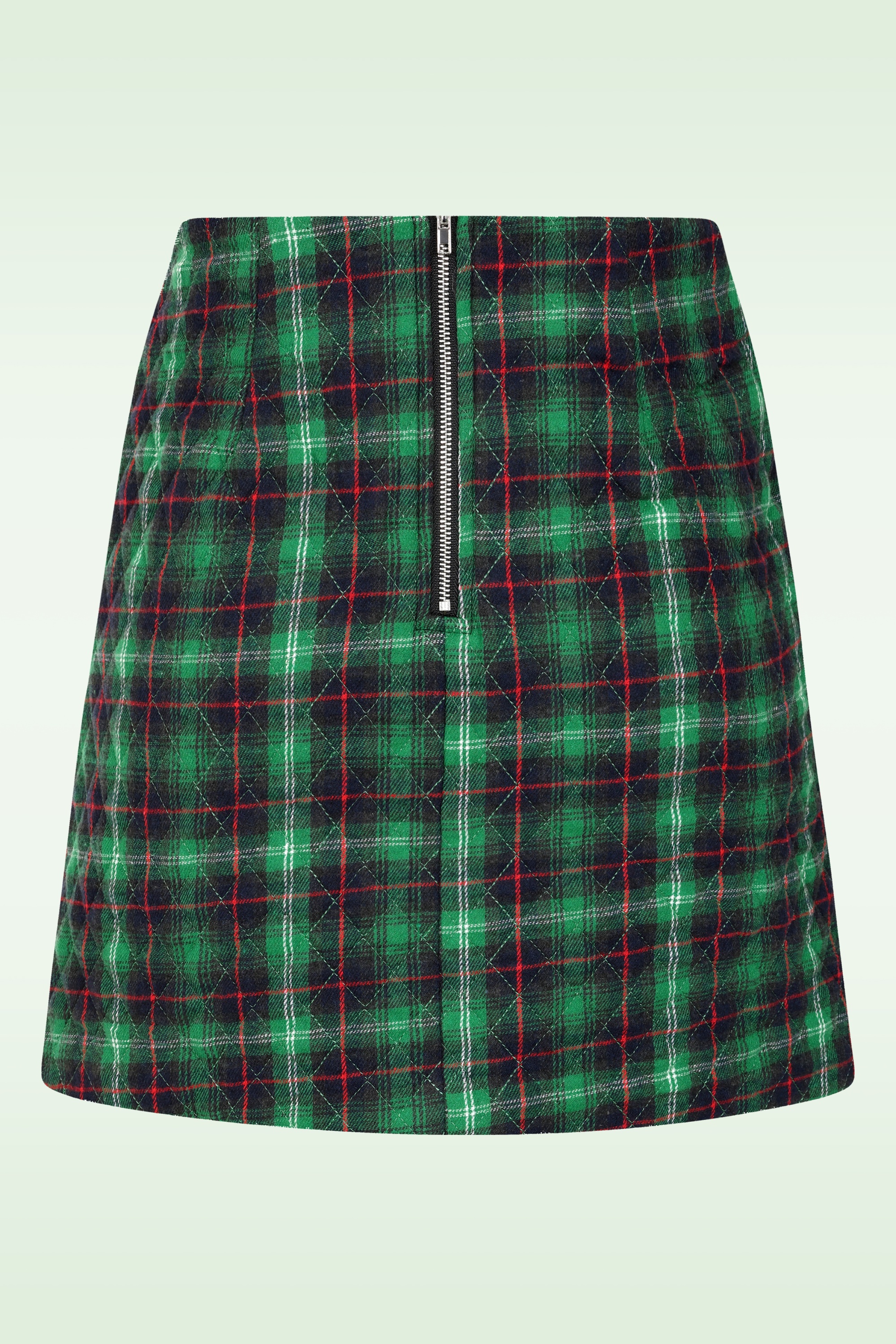 Louche - Aubin Winter Check mini rok in groen 4