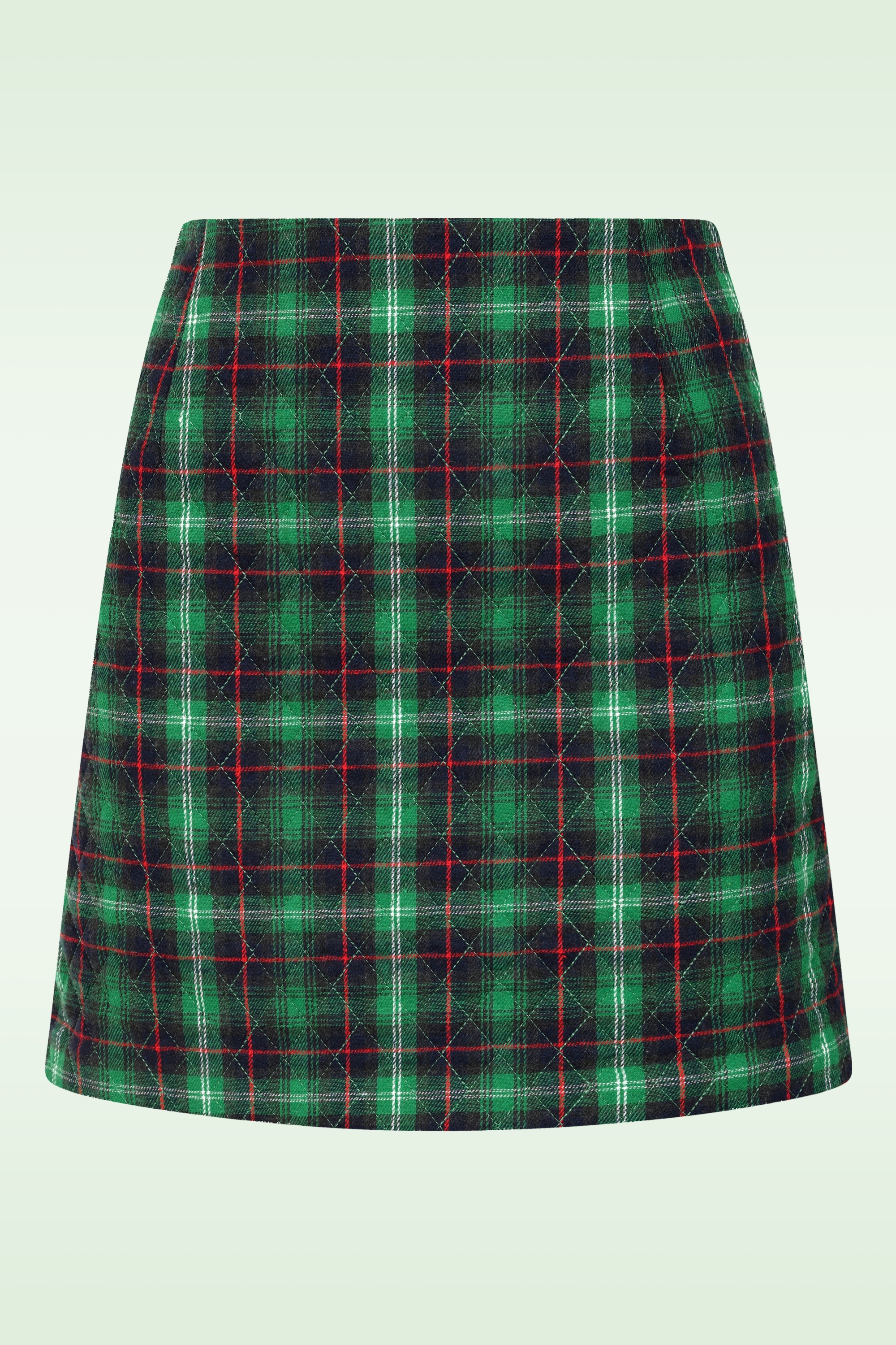 Louche - Aubin Winter Check mini rok in groen 2