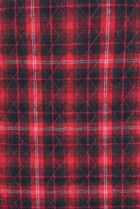 Louche - Aubin Winter Check mini rok in rood 2